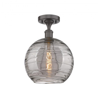 Athens Deco Swirl - 1 Light - 10 inch - Oil Rubbed Bronze - Semi-Flush Mount (3442|516-1C-OB-G1213-10SM)