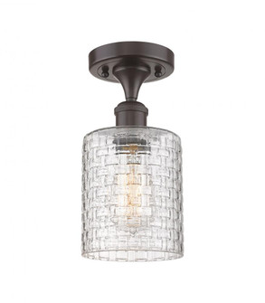 Cobbleskill - 1 Light - 5 inch - Oil Rubbed Bronze - Semi-Flush Mount (3442|516-1C-OB-G112C-5CL)