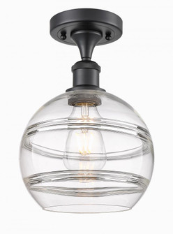 Rochester - 1 Light - 8 inch - Matte Black - Semi-Flush Mount (3442|516-1C-BK-G556-8CL)