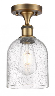 Bella - 1 Light - 6 inch - Brushed Brass - Semi-Flush Mount (3442|516-1C-BB-G558-6SDY)