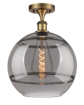 Rochester - 1 Light - 12 inch - Brushed Brass - Semi-Flush Mount (3442|516-1C-BB-G556-12SM)
