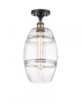 Vaz - 1 Light - 8 inch - Black Antique Brass - Semi-Flush Mount (3442|516-1C-BAB-G557-8CL)