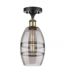 Vaz - 1 Light - 6 inch - Black Antique Brass - Semi-Flush Mount (3442|516-1C-BAB-G557-6SM)