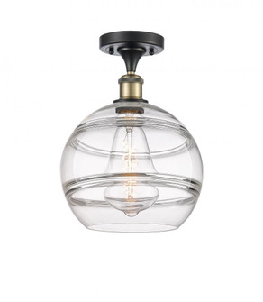 Rochester - 1 Light - 10 inch - Black Antique Brass - Semi-Flush Mount (3442|516-1C-BAB-G556-10CL)