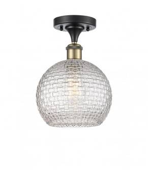 Athens - 1 Light - 8 inch - Black Antique Brass - Semi-Flush Mount (3442|516-1C-BAB-G122C-8CL)