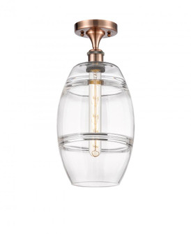 Vaz - 1 Light - 8 inch - Antique Copper - Semi-Flush Mount (3442|516-1C-AC-G557-8CL)