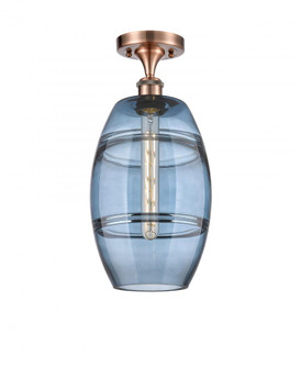 Vaz - 1 Light - 8 inch - Antique Copper - Semi-Flush Mount (3442|516-1C-AC-G557-8BL)