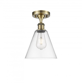 Berkshire - 1 Light - 8 inch - Antique Brass - Semi-Flush Mount (3442|516-1C-AB-GBC-82)