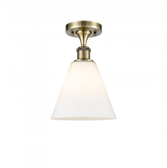 Berkshire - 1 Light - 8 inch - Antique Brass - Semi-Flush Mount (3442|516-1C-AB-GBC-81-LED)
