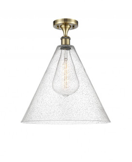 Berkshire - 1 Light - 16 inch - Antique Brass - Semi-Flush Mount (3442|516-1C-AB-GBC-164-LED)