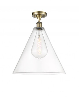 Berkshire - 1 Light - 16 inch - Antique Brass - Semi-Flush Mount (3442|516-1C-AB-GBC-162)