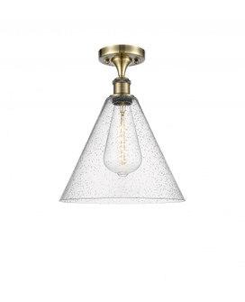 Berkshire - 1 Light - 12 inch - Antique Brass - Semi-Flush Mount (3442|516-1C-AB-GBC-124-LED)