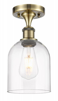 Bella - 1 Light - 6 inch - Antique Brass - Semi-Flush Mount (3442|516-1C-AB-G558-6CL)