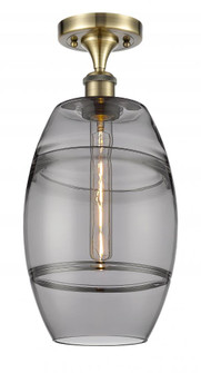 Vaz - 1 Light - 8 inch - Antique Brass - Semi-Flush Mount (3442|516-1C-AB-G557-8SM)