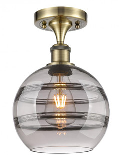 Rochester - 1 Light - 8 inch - Antique Brass - Semi-Flush Mount (3442|516-1C-AB-G556-8SM)