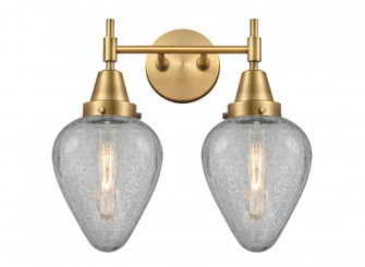 Geneseo - 2 Light - 16 inch - Brushed Brass - Bath Vanity Light (3442|447-2W-BB-G165-LED)