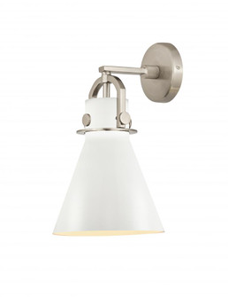 Newton Cone - 1 Light - 8 inch - Satin Nickel - Sconce (3442|410-1W-SN-M411-8W)