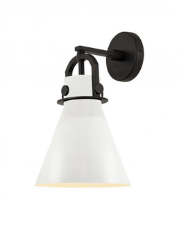 Newton Cone - 1 Light - 8 inch - Matte Black - Sconce (3442|410-1W-BK-M411-8W)
