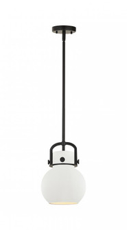Newton Sphere - 1 Light - 8 inch - Matte Black - Mini Pendant (3442|410-1SS-BK-M410-8W)