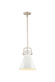 Newton Cone - 1 Light - 10 inch - Satin Nickel - Mini Pendant (3442|410-1SM-SN-M411-10W)