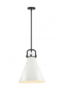 Newton Cone - 1 Light - 14 inch - Matte Black - Pendant (3442|410-1SL-BK-M411-14W)