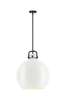 Newton Sphere - 1 Light - 18 inch - Matte Black - Pendant (3442|410-1SL-BK-M410-18W)