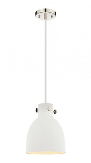 Newton Bell - 1 Light - 8 inch - Polished Nickel - Cord hung - Pendant (3442|410-1PS-PN-M412-8W)
