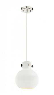 Newton Sphere - 1 Light - 8 inch - Polished Nickel - Cord hung - Pendant (3442|410-1PS-PN-M410-8W)