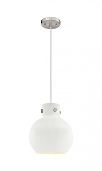 Newton Sphere - 1 Light - 10 inch - Satin Nickel - Cord hung - Pendant (3442|410-1PM-SN-M410-10W)
