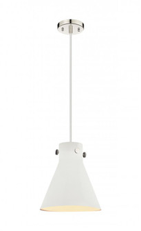 Newton Cone - 1 Light - 10 inch - Polished Nickel - Cord hung - Pendant (3442|410-1PM-PN-M411-10W)