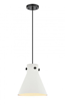 Newton Cone - 1 Light - 10 inch - Matte Black - Cord hung - Pendant (3442|410-1PM-BK-M411-10W)