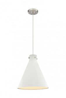 Newton Cone - 1 Light - 16 inch - Satin Nickel - Cord hung - Pendant (3442|410-1PL-SN-M411-16W)
