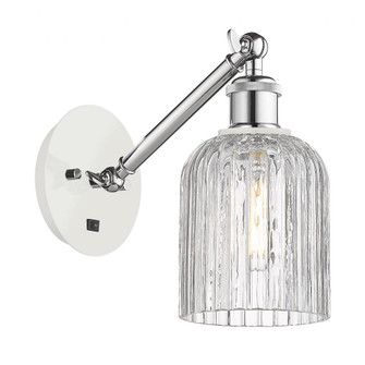Bridal Veil - 1 Light - 5 inch - White Polished Chrome - Adjustable Sconce (3442|317-1W-WPC-G559-5CL)