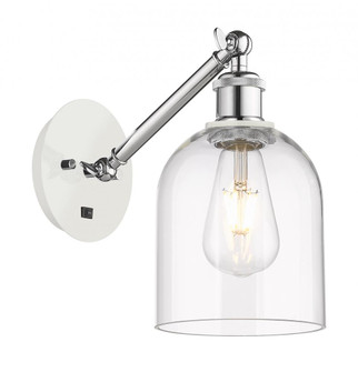 Bella - 1 Light - 6 inch - White Polished Chrome - Adjustable Sconce (3442|317-1W-WPC-G558-6CL)