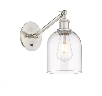 Bella - 1 Light - 6 inch - Brushed Satin Nickel - Adjustable Sconce (3442|317-1W-SN-G558-6CL)