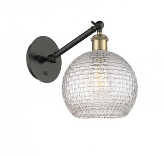 Athens - 1 Light - 8 inch - Black Antique Brass - Adjustable Sconce (3442|317-1W-BAB-G122C-8CL)