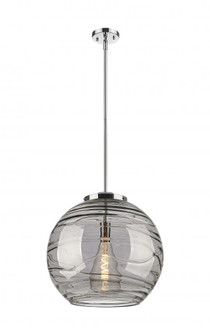 Athens Deco Swirl - 1 Light - 18 inch - Polished Chrome - Stem Hung - Pendant (3442|221-1S-PC-G1213-18SM)