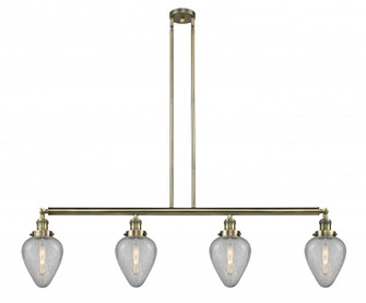 Geneseo - 4 Light - 52 inch - Antique Brass - Stem Hung - Adjustable Island Light (3442|214-AB-G165-LED)