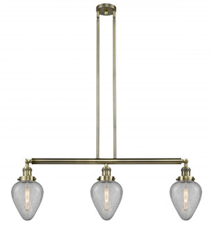 Geneseo - 3 Light - 38 inch - Antique Brass - Stem Hung - Adjustable Island Light (3442|213-AB-G165)