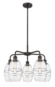 Vaz - 5 Light - 24 inch - Oil Rubbed Bronze - Chandelier (3442|516-5CR-OB-G557-6CL)