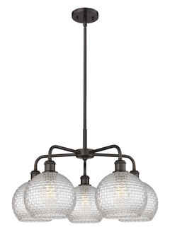 Athens - 5 Light - 26 inch - Oil Rubbed Bronze - Chandelier (3442|516-5CR-OB-G122C-8CL)