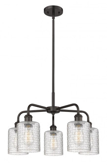 Cobbleskill - 5 Light - 23 inch - Oil Rubbed Bronze - Chandelier (3442|516-5CR-OB-G112C-5CL)