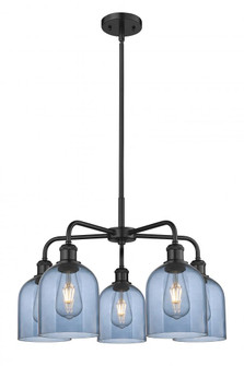 Bella - 5 Light - 24 inch - Matte Black - Chandelier (3442|516-5CR-BK-G558-6BL)