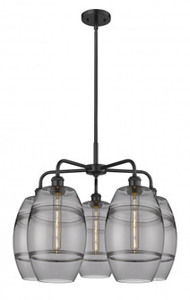 Vaz - 5 Light - 26 inch - Matte Black - Chandelier (3442|516-5CR-BK-G557-8SM)