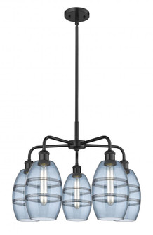 Vaz - 5 Light - 24 inch - Matte Black - Chandelier (3442|516-5CR-BK-G557-6BL)