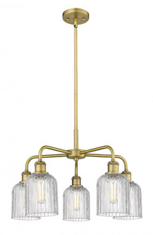 Bridal Veil - 5 Light - 23 inch - Brushed Brass - Chandelier (3442|516-5CR-BB-G559-5CL)