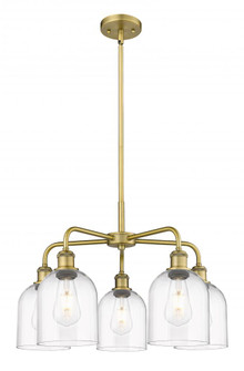 Bella - 5 Light - 24 inch - Brushed Brass - Chandelier (3442|516-5CR-BB-G558-6CL)