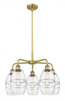 Vaz - 5 Light - 24 inch - Brushed Brass - Chandelier (3442|516-5CR-BB-G557-6CL)