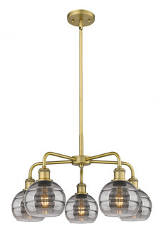 Rochester - 5 Light - 24 inch - Brushed Brass - Chandelier (3442|516-5CR-BB-G556-6SM)