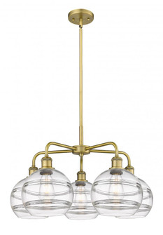 Rochester - 5 Light - 26 inch - Brushed Brass - Chandelier (3442|516-5CR-BB-G556-8CL)